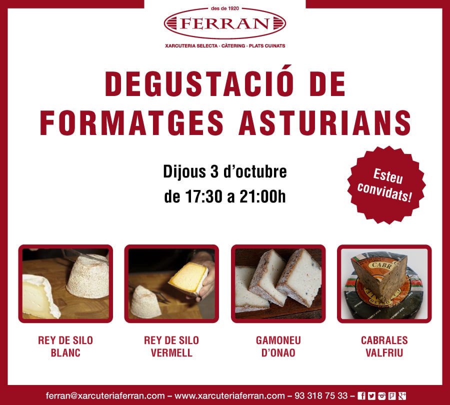 Degustació de formatges asturians a Xarcuteria Ferran