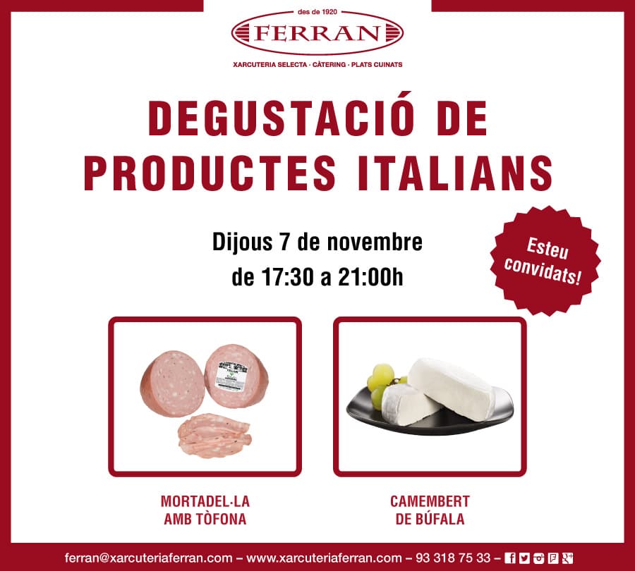 Degustació de noves delicatessen italianes