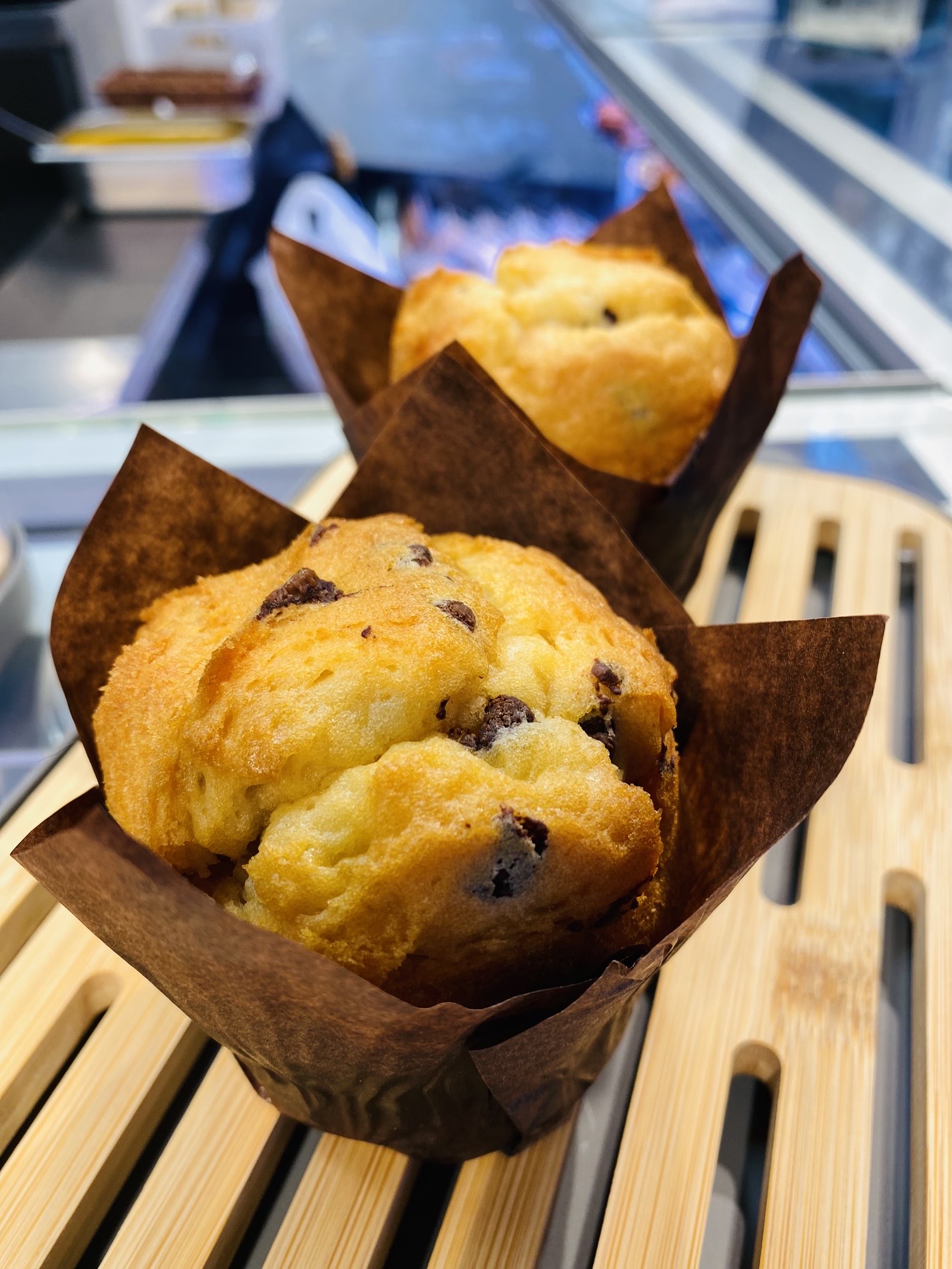 Magdalenas con pepitas de chocolate